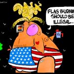 flag burning clay jones