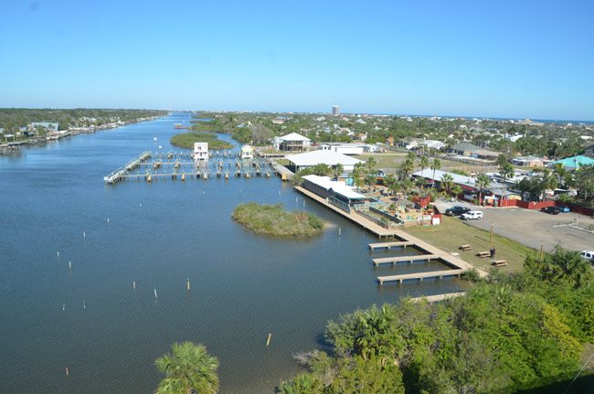 Looking north from the Flagler Beach Bridge. (© FlaglerLive)