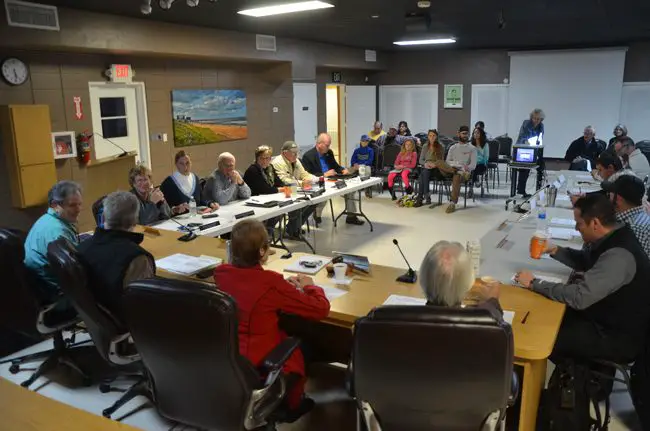 Tonight's special meeting of the Flagler Beach City Commission also included the city's planning board and its economic development task force. (c FlaglerLive)