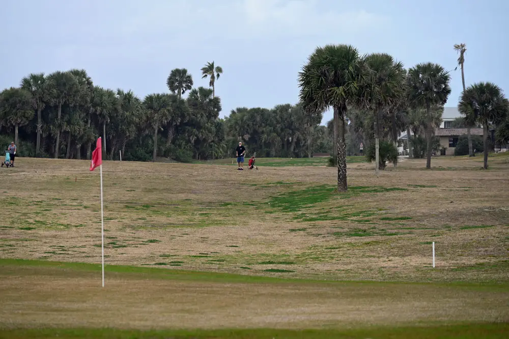 Flagler Golf Management faces eviction from the Ocean Palms Golf Club grounds at the south end of Flagler Beach. The company is challenging the eviction with a suit of its own. (© FlaglerLive)