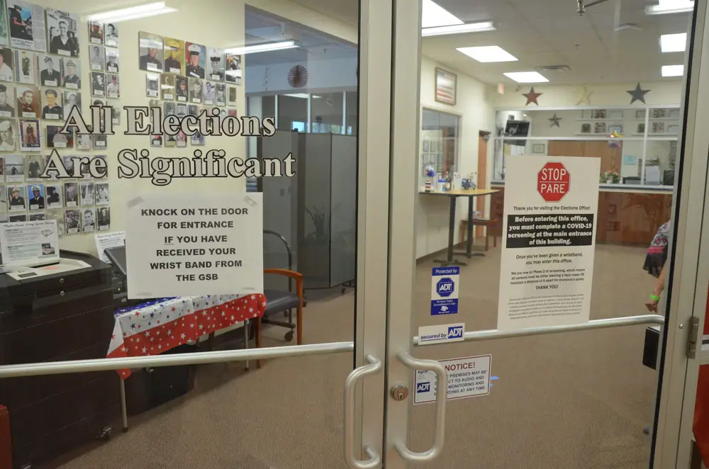 The Flagler County Supervisor of Elections' office has not been innundated with new registrants in person, but online applications have been so brisk that the office is reporting a new record of registrants. (© FlaglerLive)