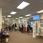 The early voting line at the Supervisor of Elections' office on Wednesday. (© FlaglerLive)