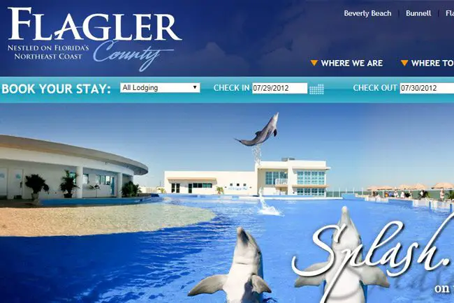 What it looked like in 2012: the visitflagler.org website, before one of its reincarnations. (© FlaglerLive)
