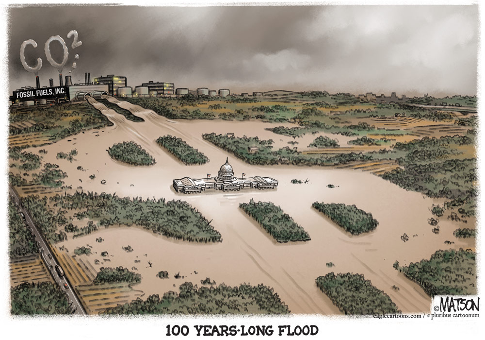 Fossil Fuels Money Floods US Capitol by R.J. Matson, Portland, Maine.