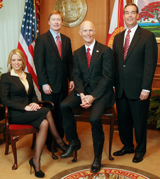 The Florida Cabinet: Pam Bondi, Adam Putnam, Rick Scott, Jeff Atwater. 