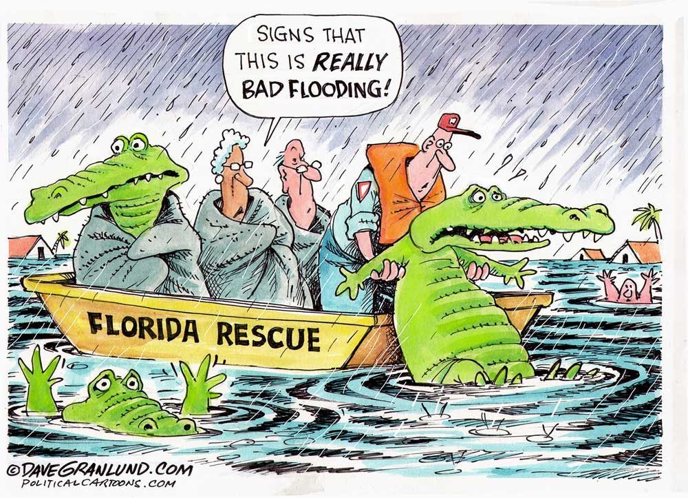 Florida flooding by Dave Granlund, PoliticalCartoons.com