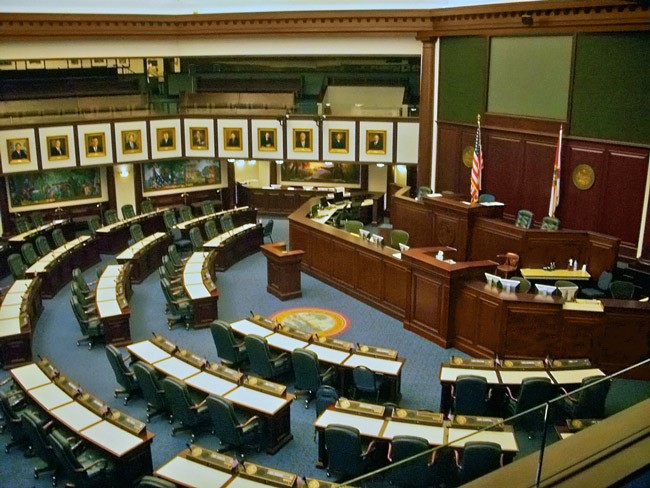 The Florida House Chamber at its best-behaved this year. (Steven Martin)