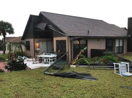 The storm blew away a house's Florida Room in the Pebble Beach subdivision in Flagler Beach. 