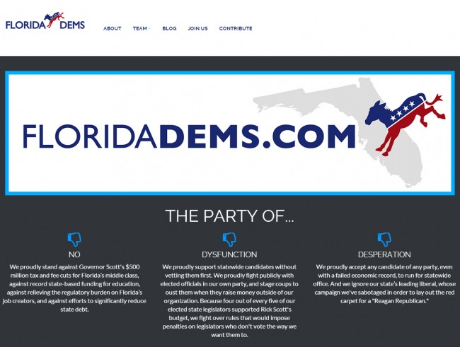 The Republican version of Democrats' world, at http://floridadems.com/