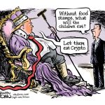 "King" Donald weighs in on SNAP shutdown by Jonathan Brown, PoliticalCartoons.com