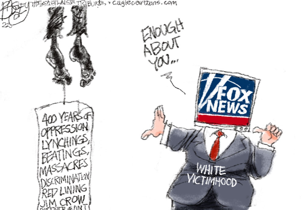 Race Hang Ups by Pat Bagley, The Salt Lake Tribune.