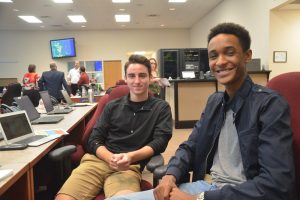 Flagler Palm Coast High School Future Problem Solvers Aaron Carll, left, and Jayson Dwyer