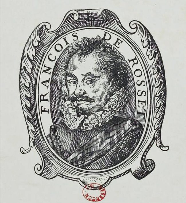 A drawing of François de Rosset believed to be by F. Hainsworth, from Mémoire Vive, the site collecting the digitized heritage of Besançon.
