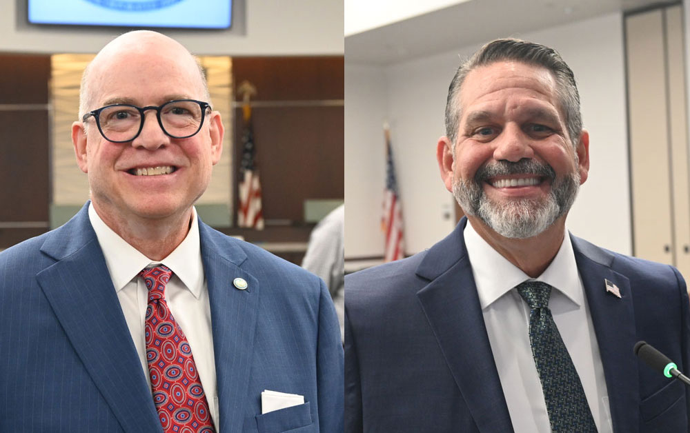 David Fraser, left, and Michael McGlothlin in Palm Coast last week. (© FlaglerLive)