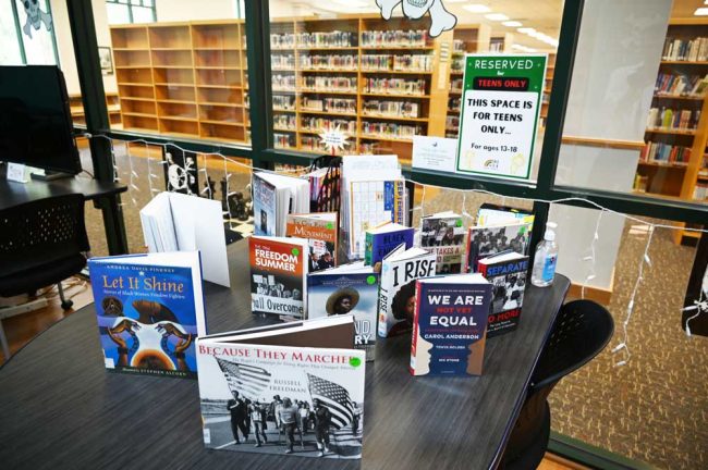 The freedom to read on display at the Flagler County Public Library. (© FlaglerLive)