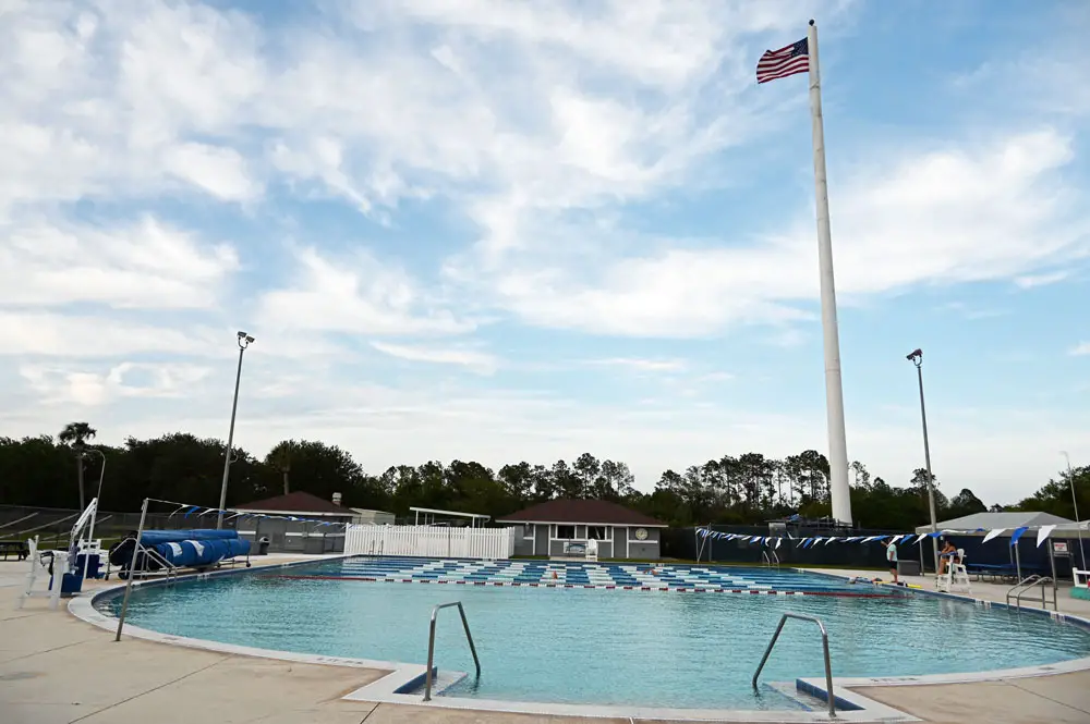 Palm Coast's Frieda Zamba pool may open year-round, based on today's direction from the Palm Coast City Council. (© FlaglerLive)