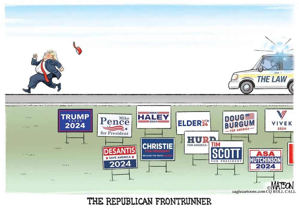 Trump Is The Frontrunner From The Law by R.J. Matson, CQ Roll Call