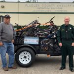 Joe Golan, Founder of the Bike Men of Flagler County, with Sheriff Staly. (FCSO)