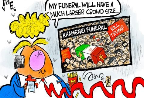 Clay Jones Trump funeral.