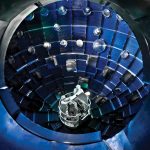 The target chamber at the National Ignition Facility has been the site of a number of breakthroughs in fusion physics. U.S. Department of Energy/Lawrence Livermore National Laboratory