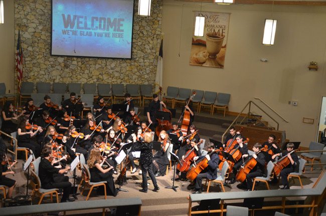 The Flagler Youth Orchestra Performs in the Palm Coast United Methodist Church’s Concert Series at 4 p.m. in the Palm Coast United Methodist Church’s Concert Series.