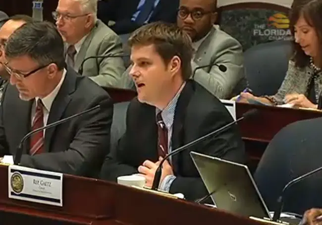 None of us really owns our property, Rep. Matt Gaetz said, but "lease it from the government in one form or another.' (Florida Channel)
