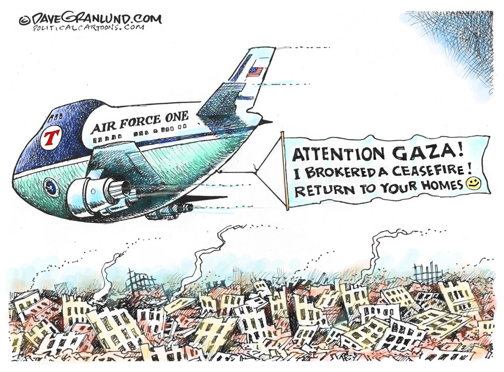 Gaza and ceasefire by Dave Granlund, PoliticalCartoons.com