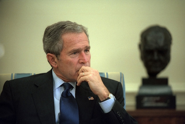 Makes you wistful for those days: the U.S. Supreme Court 17 years ago today ruled 5-4 to stop any further recounting in Florida, throwing the election to George W. Bush. (National Archives)