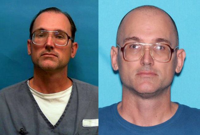 George Wayne Mason Jr. in his most recent prison picture, left, and in his sexual-offender picture authorities issued this week.