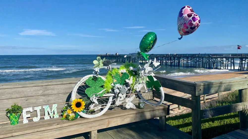 The 'Ghost Bike' in memory of Frederick Martinez. (Tiffany Martinez)