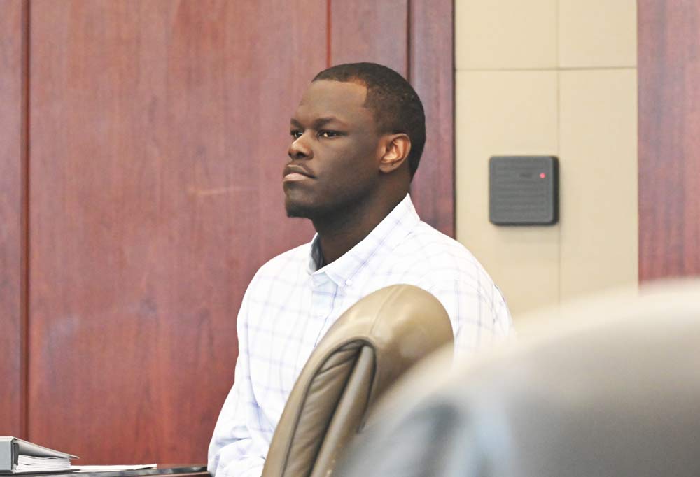 Nysean Giddens in court during trial. (© FlaglerLive)