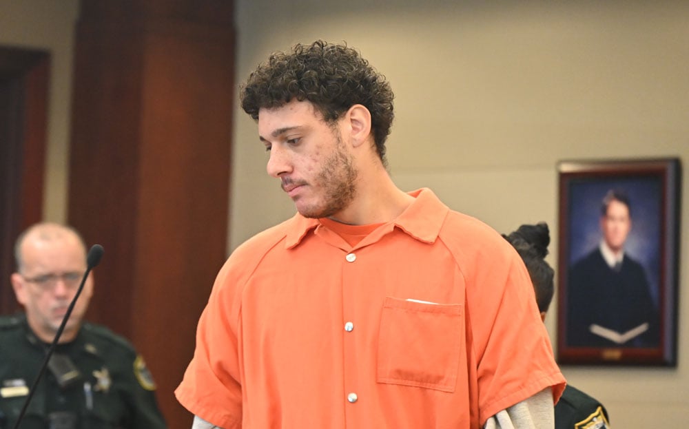 Giovanni Curtis just before his plea Wednesday in Flagler County Circuit Court. (© FlaglerLive)