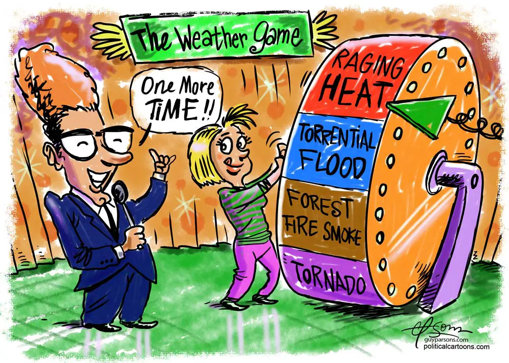 Today's weather by Guy Parsons, PoliticalCartoons.com