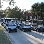 Golf carts at the Palm Harbor Golf Club. (© FlaglerLive)