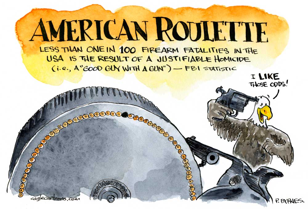 American Roulette by Pat Byrnes, PoliticalCartoons.com