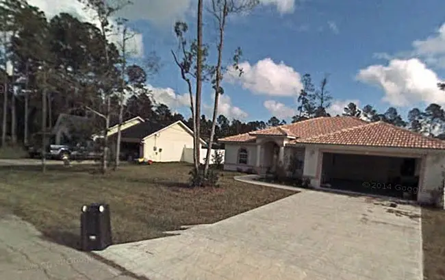 The garage door at 18 Zonal Court in Palm Coast was open when a Google Map image was taken this year. 