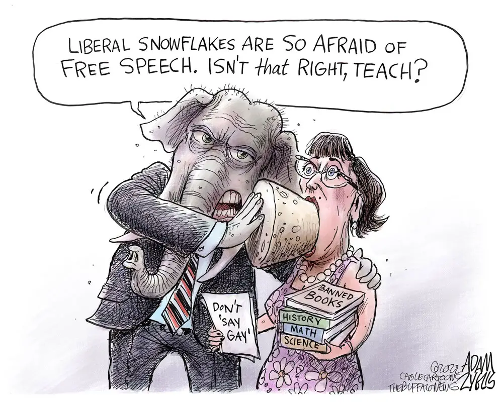 GOP Free Speech by Adam Zyglis, The Buffalo News. 