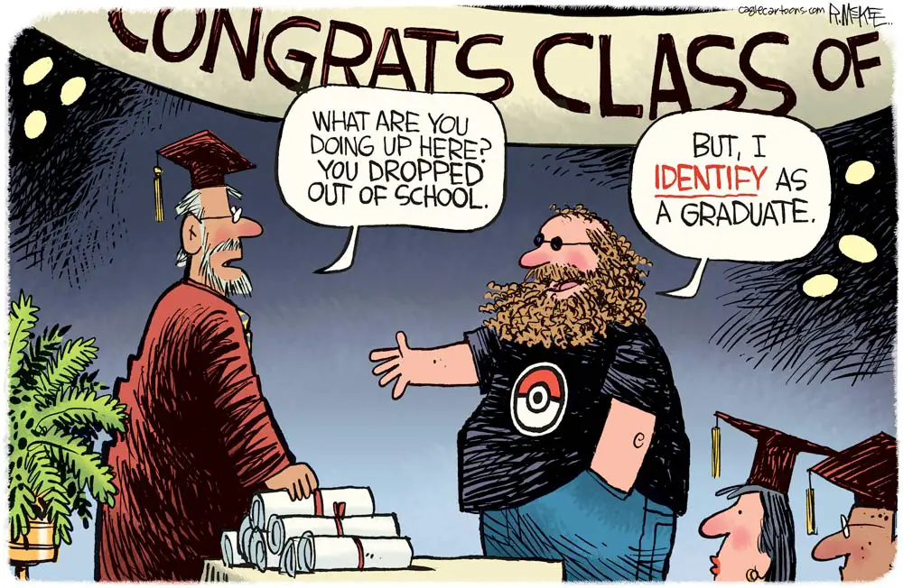  Identify as graduate by Rick McKee, CagleCartoons.com