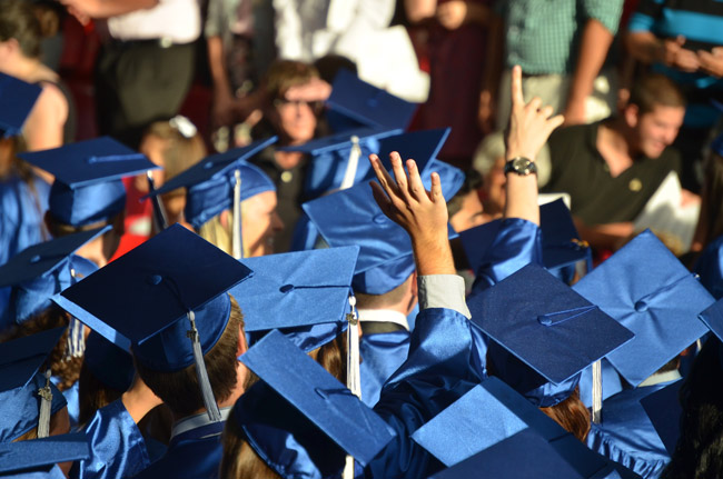 It's graduation time tonight for Matanzas and Flagler Palm Coast High students at the Ocean Center in Daytona Beach. (© FlaglerLive)