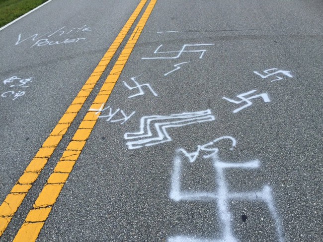 racist graffiti palm coast