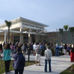 Throngs turned out for the grand opening of the Nexus Center in Bunnell Thursday afternoon. (© FlaglerLive)
