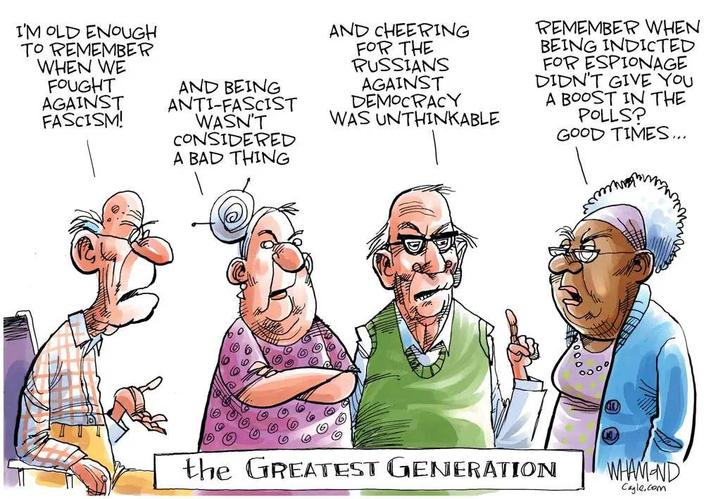The Greatest Generation by Dave Whamond, Canada, PoliticalCartoons.com