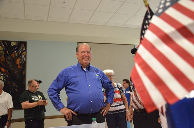 Greg Hansen has won the Republican primary for his County Commission seat, defeating Abby Romaine. (© FlaglerLive)