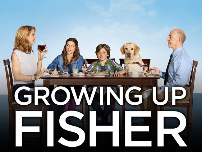 The cast of Growing Up Fisher, led by J. K. Simmons and Jenna Elfman. stereotype blindness