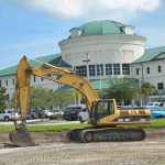 The Flagler County School District and the county administration share the same building, and the same floor, but interpret construction's impact on school enrollment very differently. (© FlaglerLive)