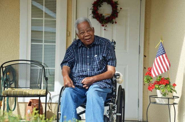 Guines at his Palm Coast home in 2015. (© FlaglerLive)