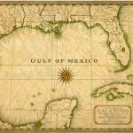 A map of the Gulf of Mexico from the 1920s.