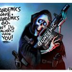 Gundemic Pandemic by Steve Sack, The Minneapolis Star-Tribune.