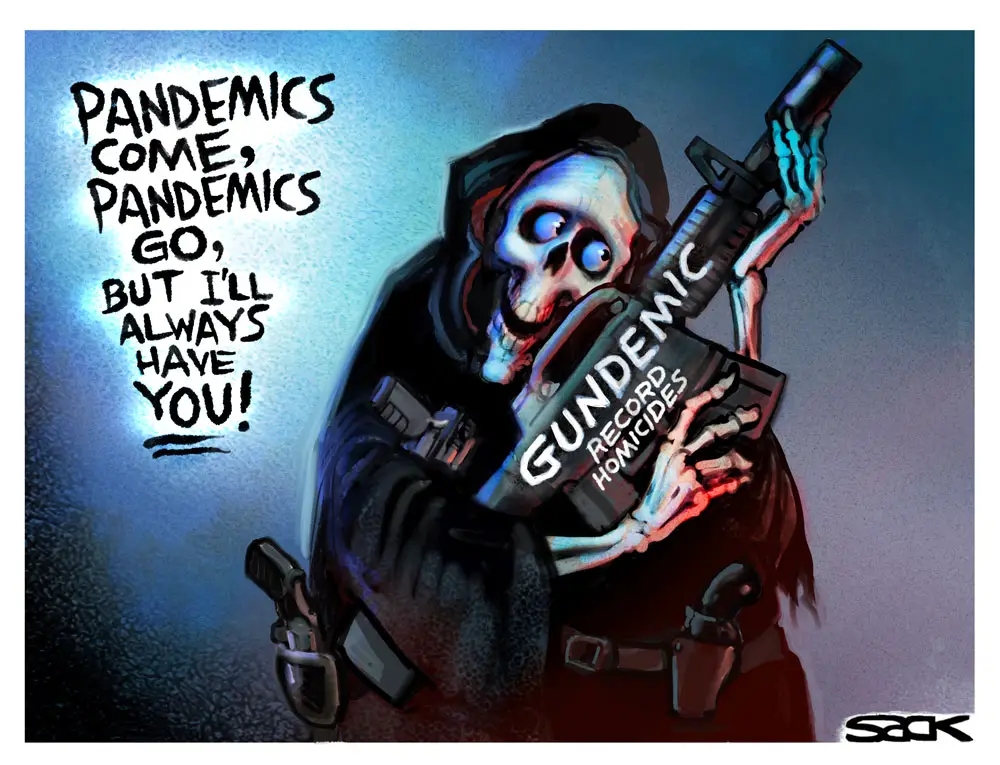 Gundemic Pandemic by Steve Sack, The Minneapolis Star-Tribune. 