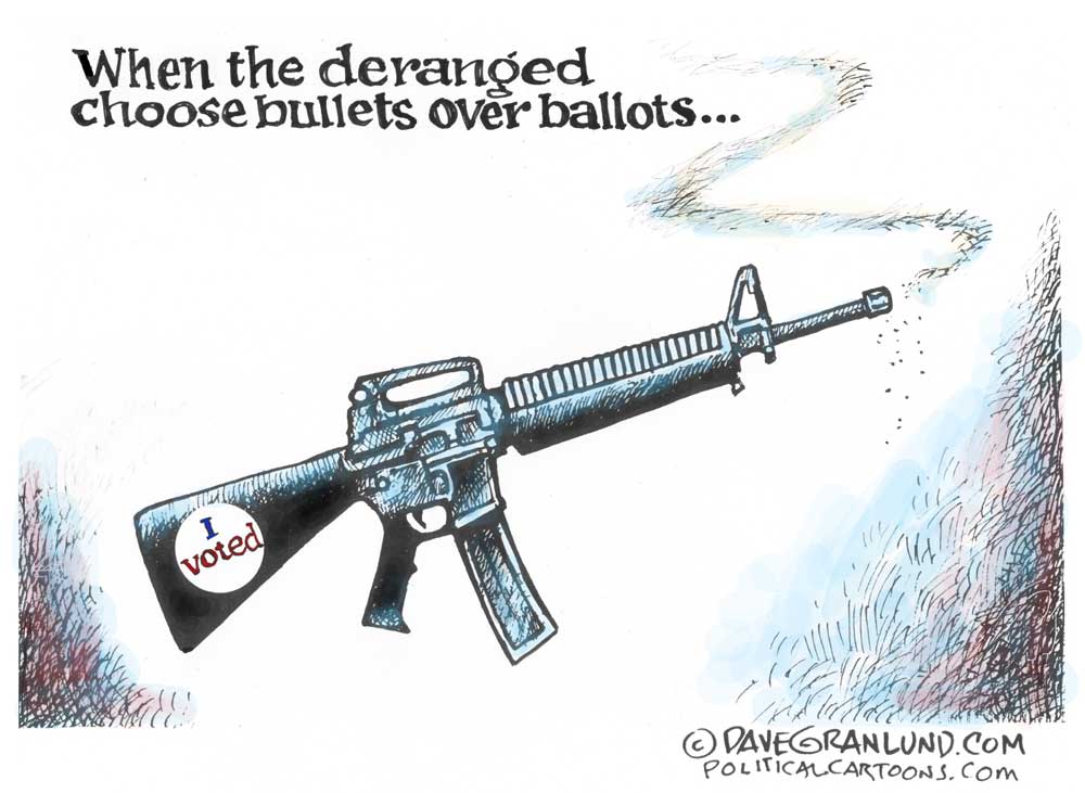 Bullets and ballots by Dave Granlund, PoliticalCartoons.com